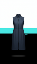 Midnight steel panelled longline vest